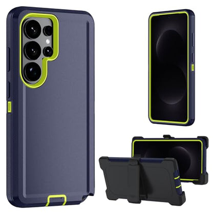 FOR Samsung Galaxy S26 ultra case, S26 ultra Heavy Duty case,with A Tempered Glass Screen Protector, [Military Grade Protective ] [Shockproof] [Dropproof] [Dust-Proof] (with Belt Clip-Blue Green) - color: with Belt Clip-Blue Green