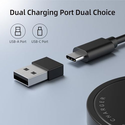Magnetic Wireless Charger for iPhone 15W Max Fast Mag-Safe Wireless Charging Pad Compatible with iPhone 16/16 Plus/16 Pro/16 Pro Max/15/14/13/12 Series with USB-A Converter Black - color: Black