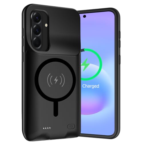Battery Case for Galaxy A57, Upgraded 12000mAh Rechargeable Portable Wireless Charging Case Compatible with Galaxy A57 5G (6.7 inch) with Carplay Extended Battery Pack Charger Power Case (Black) - size: Galaxy A57