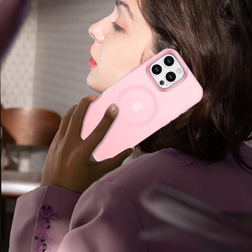 BENTOBEN Magnetic for iPhone 16 Pro Max Case,(Compatible with MagSafe) (Military Grade Drop Protection) Slim Translucent Matte Shockproof with Anti-Fingerprint Phone Case 6.9",Light Pink - color: Light Pink
