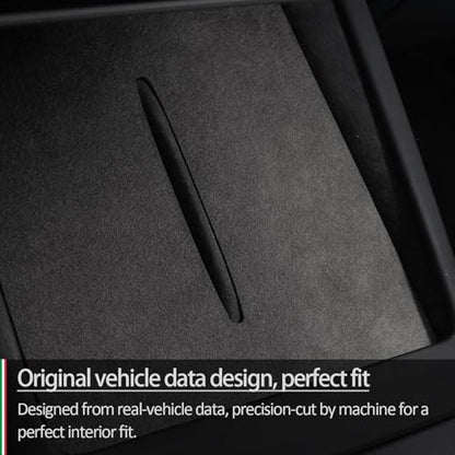 Suede Wireless Charger Pad for Tesla Model 3 24-26 Model Y 25-26 Black - color: Black
