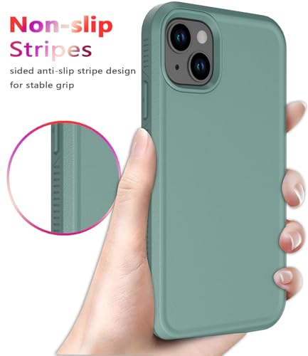 Diverbox for iPhone 14 case [Shockproof] [Dropproof] [Tempered Glass Screen Protector ],Heavy Duty Protection Phone Case Cover for Apple iPhone 14 (Pine Green-2in1) - color: Pine Green-2in1