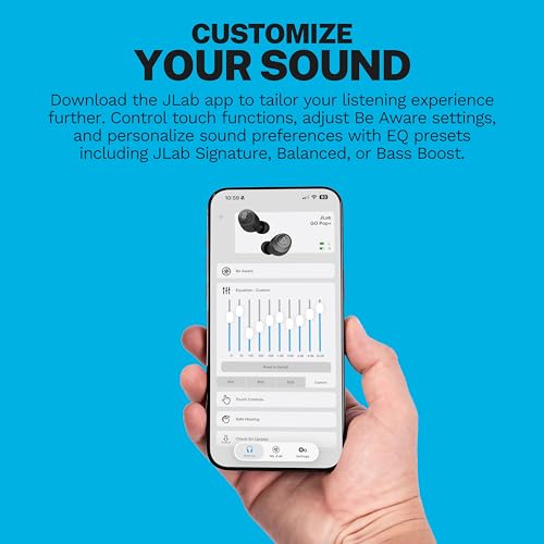 JLab Go Air Pop+ Earbuds, Dual Connect, EQ3 Sound, Slate - color: Slate, style: Matte