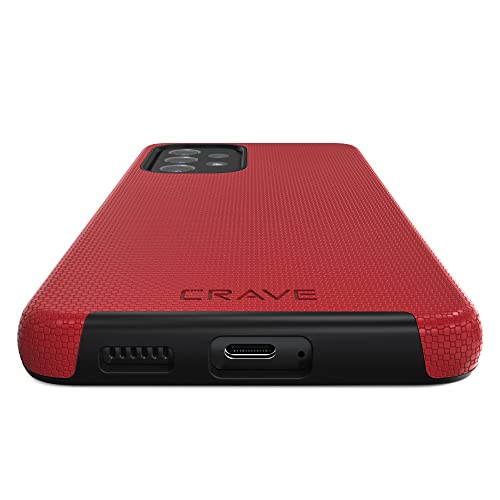 Crave for Samsung Galaxy A53 Case, Shockproof Protection Dual Layer Case for Galaxy A53 5G (6.5 inch) - Red - color: Red