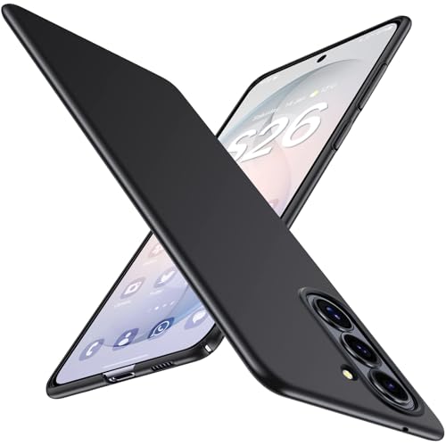 Gxmeuie Ultra Thin Case for Samsung Galaxy S26 5G, Silky Touch, Anti-Fingerprint Material, Slim Hard PC Matte Cover Anti-Scratch Shockproof Protective Cases for Samsung S26 5G (Black) - color: Black, size: Galaxy S26