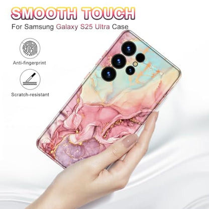 Btscase for Samsung Galaxy S25 Ultra Case, [Military Grade Drop Tested] Marble Pattern Design Slim Rugged Shockproof Women Girls Men Protective Anti-Scratch Cover, All Rose Gold | Military Grade Drop Tested - color: All Rose Gold, size: Samsung Galaxy S25