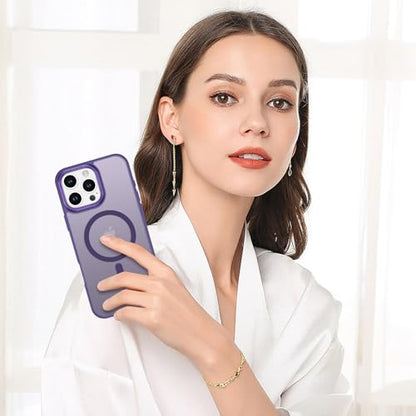 BENTOBEN Magnetic for iPhone 16 Pro Max Case,(Compatible with MagSafe) (Military Grade Drop Protection) Slim Translucent Matte Shockproof with Anti-Fingerprint Phone Case 6.9",Deep Purple - color: Deep Purple
