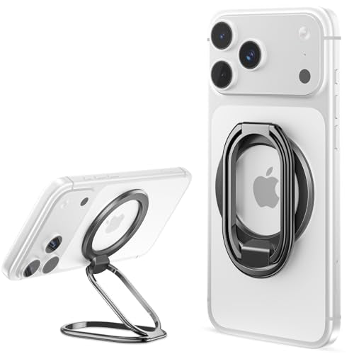 SUPERONE for MagSafe Kickstand, Durable Magnetic Ring Holder & Phone Grip - color: Black