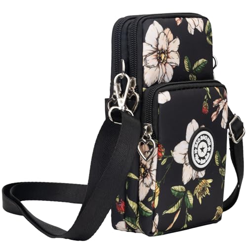 JANKS Small Crossbody Bags for Women Mini Cell Phone Purses Handbag Shoulder Bag - color: 013 Hanlan Flower