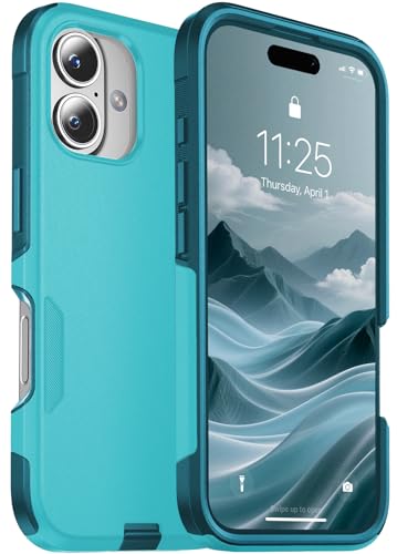 jaroco Magnetic for iPhone 16 Case Heavy Duty Rugged Dual-Layer Teal - color: Teal, size: iPhone 16