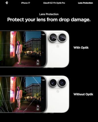 Spigen Camera Lens Protector for iPhone 17 (16 Plus/16) - Silver - color: Silver