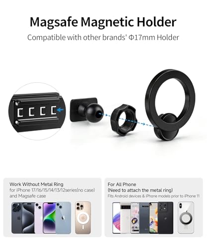 Car Phone Mount for 2015-2018 Ford F-150 Accessories, Magsafe Magnetic Clip - size: for 2015 2016 2017 2018 Ford F-150