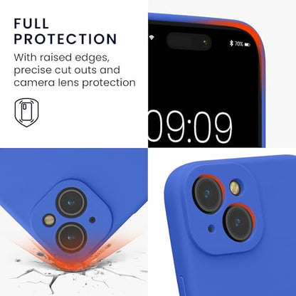 kwmobile Case Compatible with Apple iPhone 15 Case - Slim TPU Silicone Phone Cover - Soft Touch Finish - Baltic Blue - color: Baltic Blue, size: iPhone 15