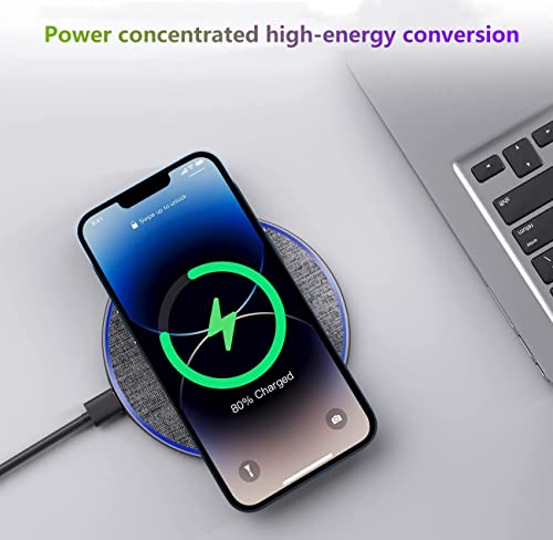 25W Fast Wireless Charger Pad,USB-C Wireless Phone Charging Station - color: Gray