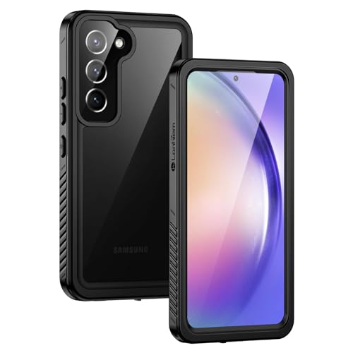 Lanhiem for Samsung Galaxy A54 5G Phone Case, IP68 Waterproof Dustproof, [Built-in Screen Protector] Full Body Protective Phone Case for Samsung Galaxy A54, Black/Clear - color: Black/Clear