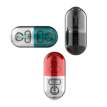 Moondrop Pill Open Ear Headphones Bluetooth 6.0 OWS Hanging Earphones IPX4 Open Ear Clip Wireless Earbuds Built-in AI ENC MD-0WS-003 (Green) - color: GREEN