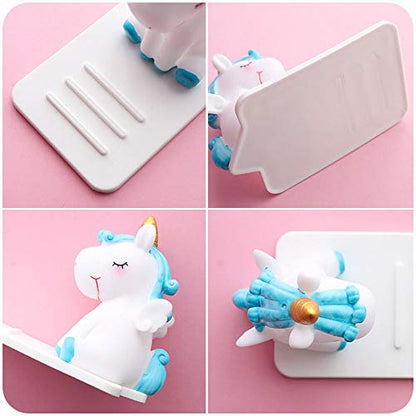 ZOSTLAND Kawaii Unicorn Fly Horse Pegasus Pony Phone Holder Adjustable Stand Lovely Desktop Phone Stand,Creative Cartoon Multi-Function Desk Phone Stand, Smartphone Dock iPad Tablet (Unicorn Pink)
