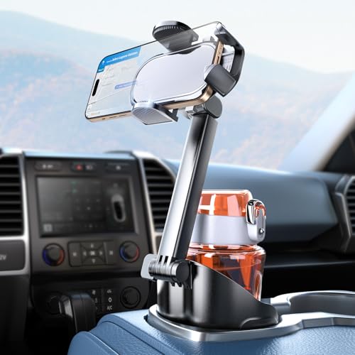 Cup Holder Phone Holder, Unobstructed Phone Mount for Your Car Cupholder
