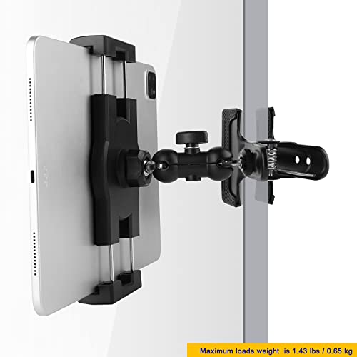 Mippko Tablet Holder Clip Clamp Stand for Desk/Table/Countertop/Easel/Shelf/Chair,Compatible with 7~12.9" iPad/Nexus/LG G Pads/e-Reader/Switch,360° Adjustable Aluminium Alloy Arm Metal Mount - style: Tablet Holder