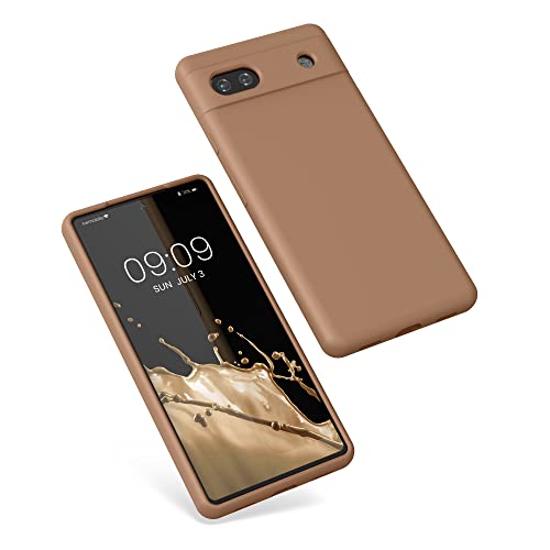 kwmobile Case Compatible with Google Pixel 6a Case - TPU Silicone Phone Cover with Soft Finish - Cappuccino - color: Cappuccino, size: Pixel 6a