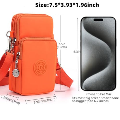 JANKS Small Crossbody Bags for Women Mini Cell Phone Purses Handbag Shoulder Bag - color: 010 Orange