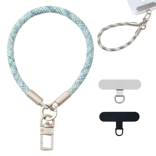 KIMAGIC Korean Dopamine Phone Wrist Strap - Handmade Thickened Phone Lanyard, Anti-Drop Hands-Free Charm - color: 07 Premium Sage Green