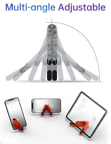 Phone Stand for Desk, Foldable Portable iPhone Stand, Cell Phone Stand Aluminum Phone Holder Cradle Dock for Desk/Travel, Desktop Phone Holder Compatible with iPhone 17 Pro Max 16 15 14 Galaxy S24 S23