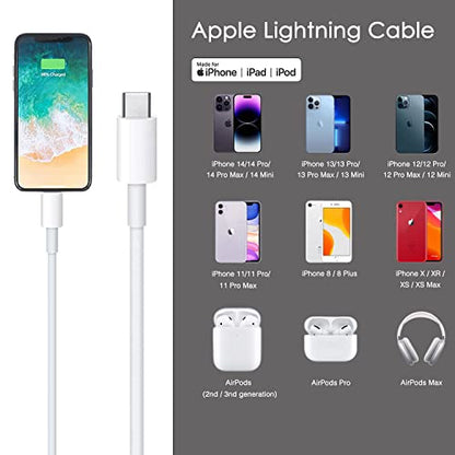 Car Apple Carplay Cable, USB C to Lightning Cable for iPhone 14, 14 pro max,13,Plus,SE 2nd/12/11/Xs/XR, iPad 4/5/ 6/7/ 8, Mini 2/3/4/5, Air 2/3 Charger Cord, Car Charging Cable (USB C to Lightning) - size: 3.3FT