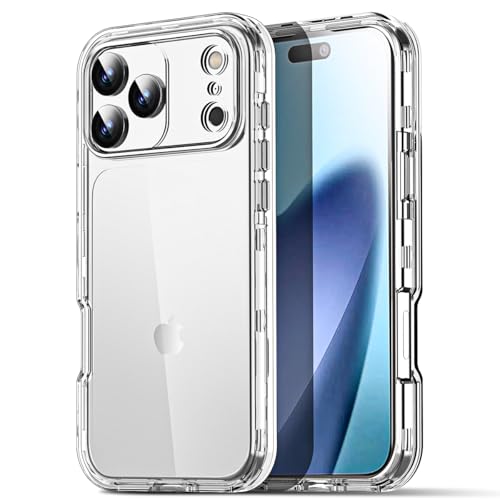 AICase for iPhone 17 Pro Max Clear Case(6.9"),Heavy Duty Drop Protection Full Body Rugged Shockproof/Dust Proof 3-Layer Military Protective Tough Durable Phone Cover for iPhone 17 Pro Max 2025_59 - color: A_Clear, size: iphone 17 Pro Max