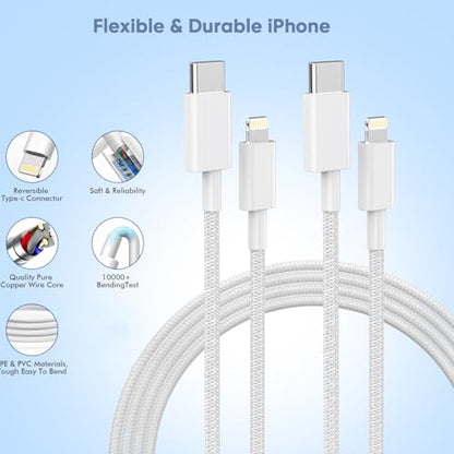 iPhone 14 Charger Fast Charging,Fast Charger iPhone 2Pack 10Foot Extra Long - color: Woven-10FT