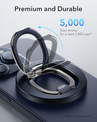 ESR Magnetic Phone Ring Holder for iPhone 17/16/15/14/13/12 - color: Blue Titanium