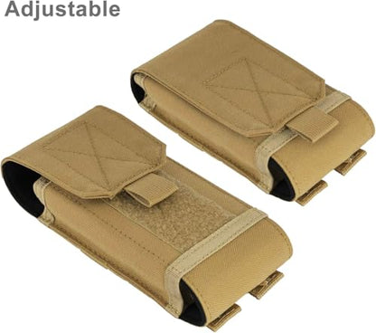 Urvoix MOLLE Cell Phone Pouch, Heavy Duty Tactical Belt Phone Holster | Phone Case Fits MOLLE Backpacks, Vests & Gear for Outdoor EDC, Nylon Phone Bag for iPhone 17 16 15 14 13 12 Pro Max, Khaki - color: Khaki