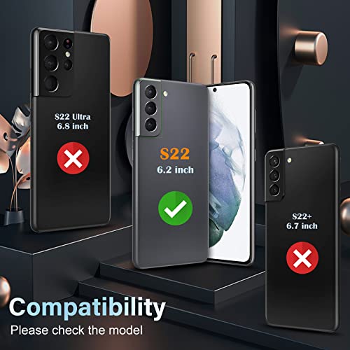Gxmeuie Ultra Thin Case, Slim Phone Case for Samsung Galaxy S22 (Black, Polycarbonate, Matte Finish, Camera Protection) - color: Black, size: S22