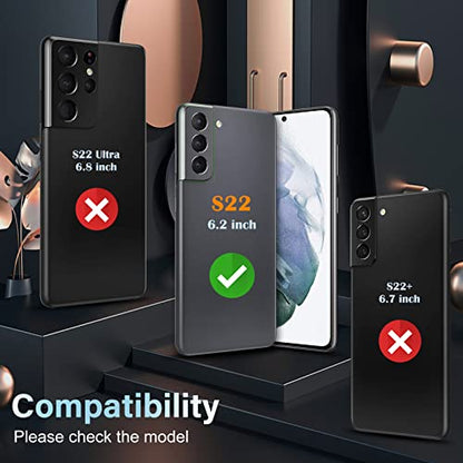 Gxmeuie Ultra Thin Case, Slim Phone Case for Samsung Galaxy S22 (Black, Polycarbonate, Matte Finish, Camera Protection) - color: Black, size: S22