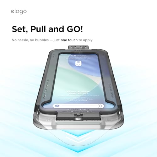 elago Tempered Glass Screen Protector for iPhone 17 Pro Clear | Case Friendly, 9H Surface Hardness, Anti-Fingerprint, Shatter-Proof, Scratch Protection, Bubble-Free - size: iPhone 17 Pro