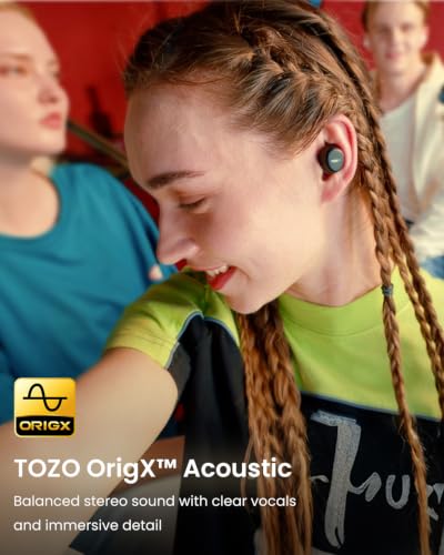 TOZO A1 Wireless Earbuds Bluetooth 5.3 Light Weight in Ear Headphones - color: Black