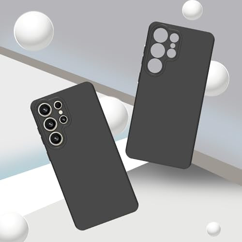 TENOC Phone Case for Samsung Galaxy S25 Ultra, Black Case Anti-Fingerprint Protective Bumper Matte Cover - color: Black, size: S25 Ultra