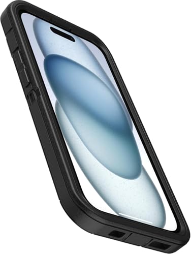OtterBox iPhone 16e, iPhone 15, iPhone 14, & iPhone 13 (Only) - Defender Series Case - Black - Rugged & Durable - with Port Protection - Holster Clip Includes - Microbial Defense Protection - color: Black, style: Non-MagSafe