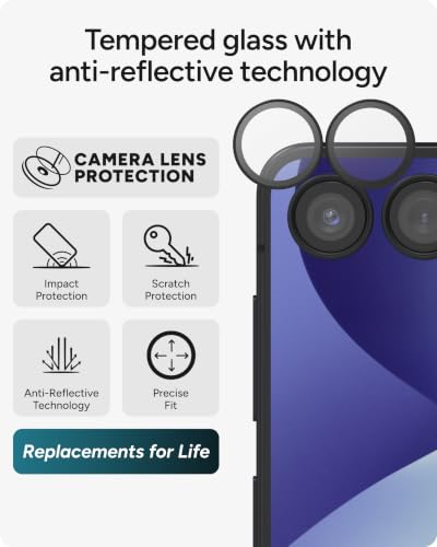 ZAGG Glass Elite Samsung Galaxy Z Flip8 Camera Lens Protector - color: Black, size: Samsung Galaxy Z Flip8