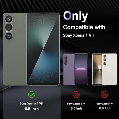 Case for Sony Xperia 1 VII, Military Grade Drop Protection Phone Case, Yellowing Resistant, Anti-Scratch Hard PC Back, Shockproof Hard Ultra-Thin Protective Cover, Clear - size: Sony Xperia 1 VII