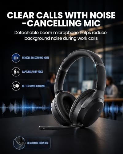Avantalk Aria Podio 3 Wireless Headset with Mic for Work, PC and Phone Calls