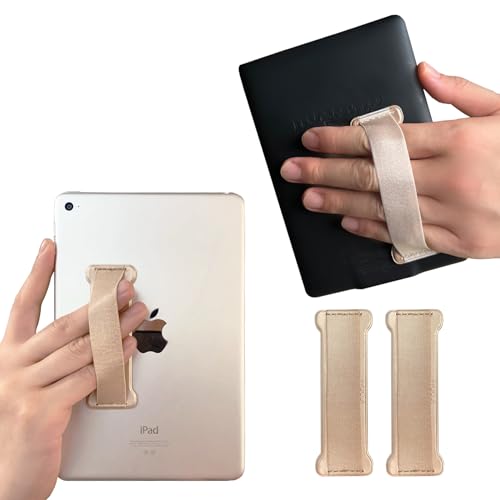Hand Holder Strap for ipad, Tablet Hand Holder Strap, Universal Handle Grip for iPad Kindle, Mini Tablets and Cases (Gold) - 2PC - color: 2Gold