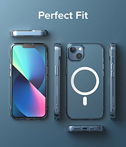 Ringke for iPhone 13 Case [Fusion Magnetic Matte Clear] | Compatible with MagSafe, Oil & Dirt Resistant, Anti-Fingerprint Technology Prevents Oily Smudges, Feels Velvety Soft - size: iPhone 13