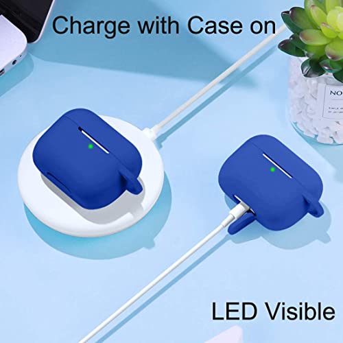Lerobo for AirPod Pro Case, Soft Silicone Cover with Keychain, Glaze Blue - color: Glaze Blue