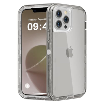 Follaroma for iPhone 12 Case/iPhone 12 Pro Case, 6.1'', Crystal Gray | Heavy Duty Shockproof Protection Phone Cases, Anti-Drop, Military Grade Dual Layer Transparent Rugged Protective Cover - color: Gray, size: iPhone 12/iPhone 12 Pro 6.1''