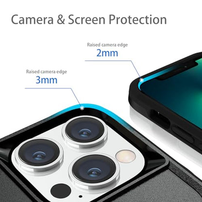 Designed for iPhone 13 Pro Case, Heavy Duty Protection Shockproof Dropproof Dustproof Anti-Scratch Phone Case Cover Protective Case, Black - size: for iPhone 13 Pro