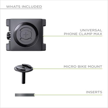 SP CONNECT Micro Stem Mount Pro Clamp | SPC+ | Premium Mobile Phone Holder for Cycling | Electric Bicycle Cell-Phone Holders | Road Bike E-Bike - size: Clamp - One Size