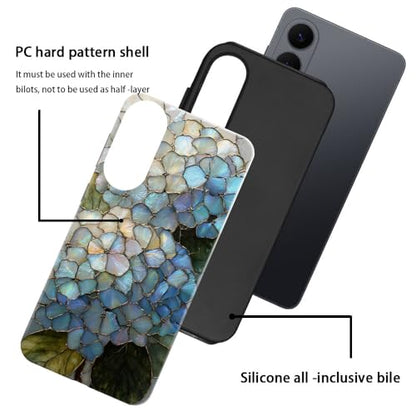 Compatible with Samsung Galaxy S25 Edge Case,Glossy Case All-Round Protection Shockproof Anti-Scratches TPU Cover,Cases for Man Woman-Hydrangeas Bush Stained Glass - color: Hydrangeas Bush Stained Glass, size: Galaxy S25 EDGE