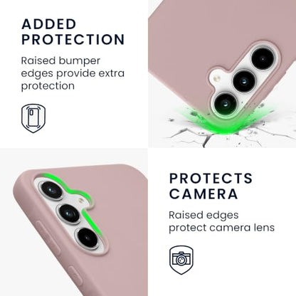 kwmobile Case Compatible with Samsung Galaxy A55 5G Case - Soft Slim Protective TPU Silicone Cover - Nude Lilac - color: Nude lilac, size: Galaxy A55 5G
