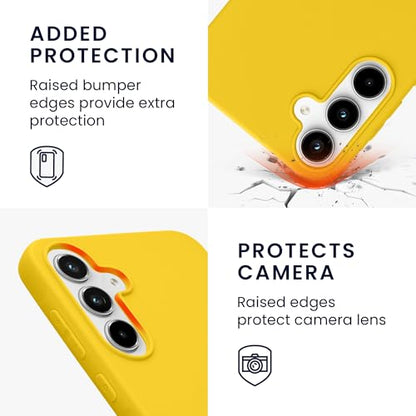 kwmobile Case Compatible with Samsung Galaxy A55 5G Case - Soft Slim Protective TPU Silicone Cover - Radiant Yellow - color: Radiant Yellow, size: Galaxy A55 5G